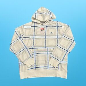 Jordan Nike Essentials Fleece Hoodie Mens Large Carolina Blue/White FV7458-100